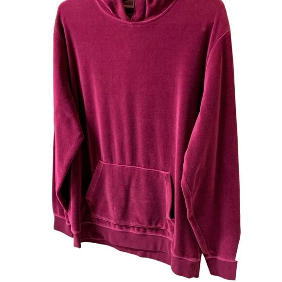 PACSUN women's maroon long sleeve hooded  sweatshirt NEW Size large - Picture 3 of 11